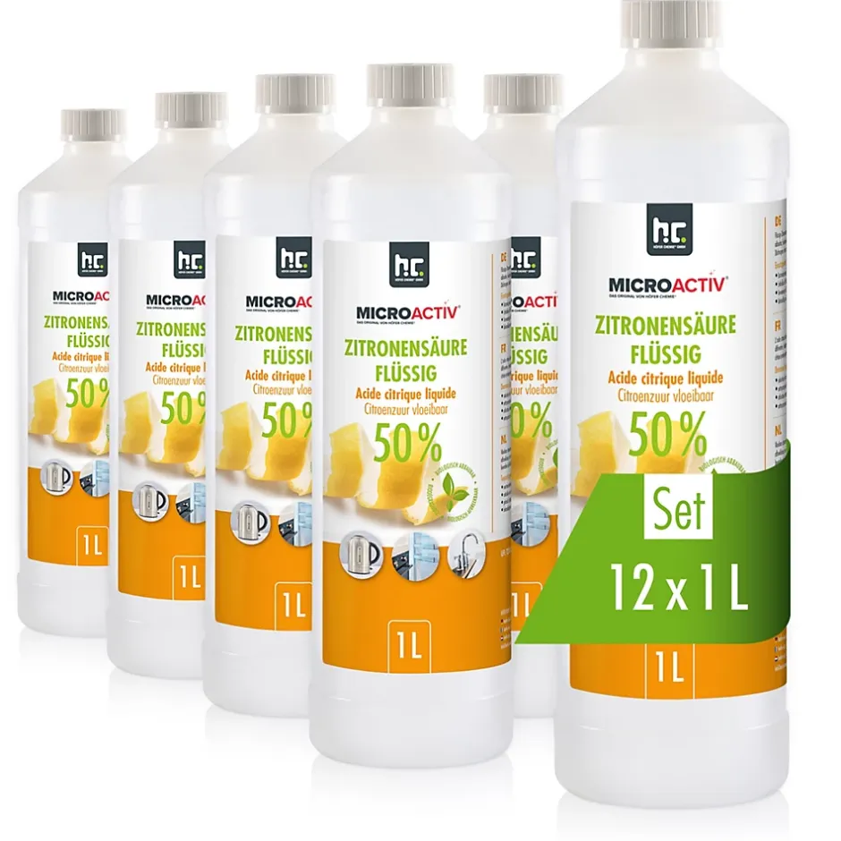 Höfer Chemie Microactiv Acide Citrique Liquide 50% Détartrant Polyvalent 1 x 12 L, Et Économique New