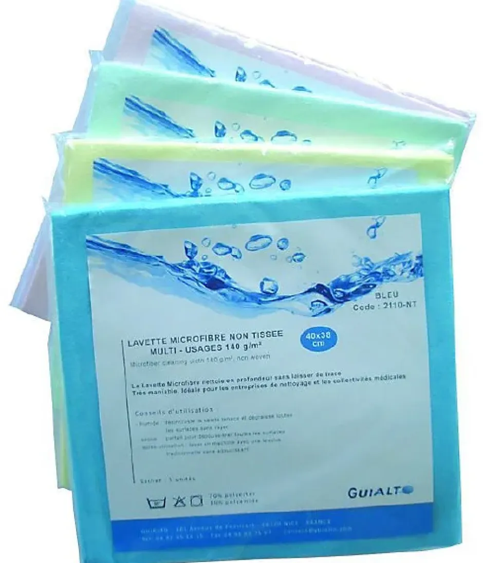 Microfibre Non Tissé 140G 38X40 cm (Sachet De 5) - Guialto - Jaune - l40- L0.1- P0.1- h0.1 Clearance