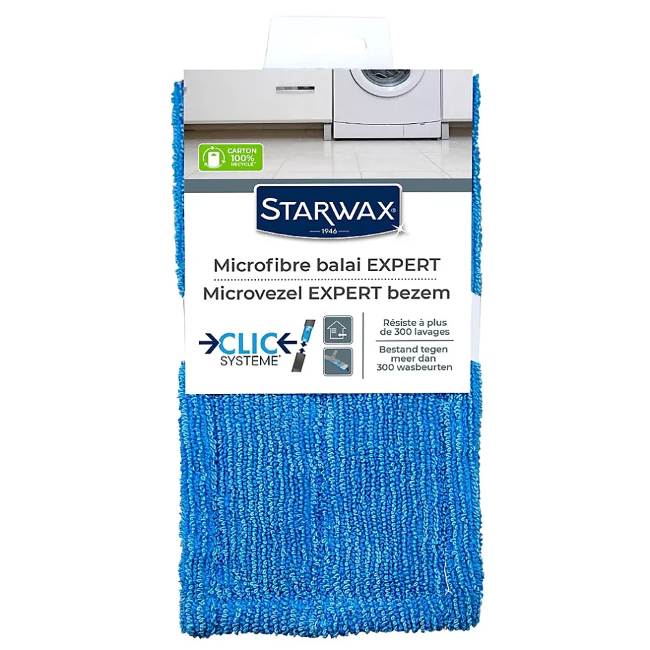Starwax Microfibre pour balai Clic Système L.24 x l.12 cm Clearance