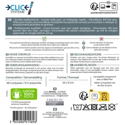 Starwax Microfibre pour balai Clic Système L.24 x l.12 cm Clearance