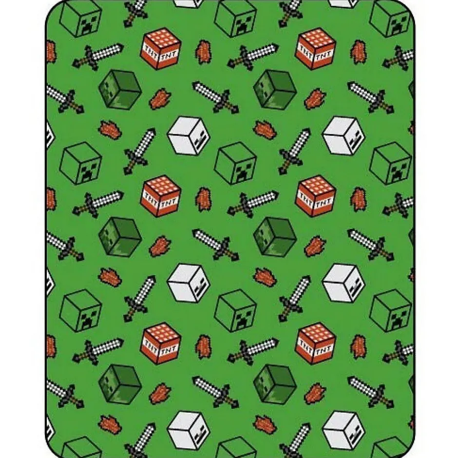 MINECRAFT - Couverture motif/style Symboles Multicoloured (150 cm x 110 cm)