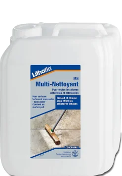 Lithofin MN Multi-Nettoyant - Nettoyant pierre naturelle - - 5 L