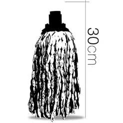 Juanio Mop, serpillère à franges pour balai, recharge vadrouille, tête de rechange de balai en microfibre super absorbante -Hauteur 30 cm Online