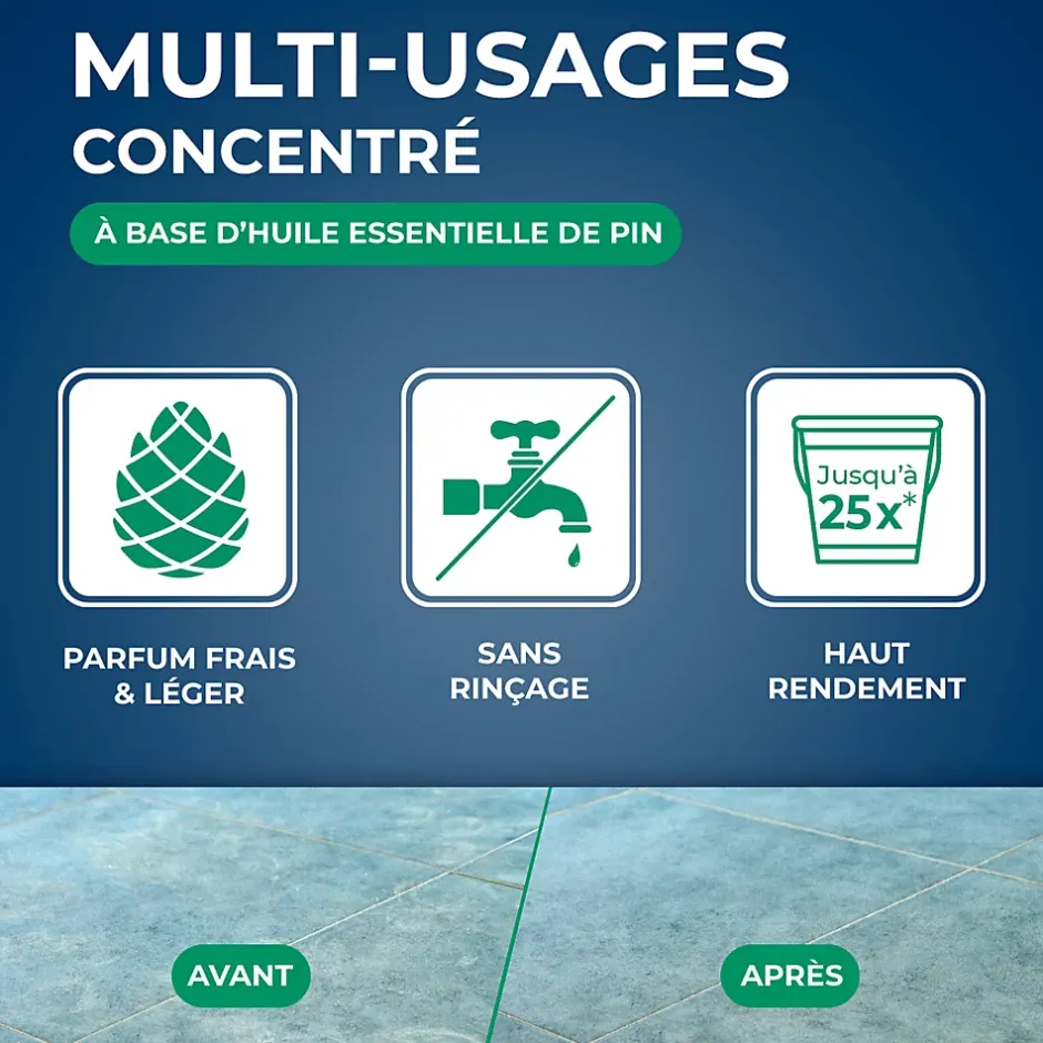 Starwax Nettoyant assainissant multi-usages senteur pin des landes 1L