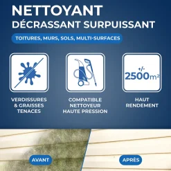 Starwax Nettoyant décrassant toitures, murs et sols gros nettoyage 5L
