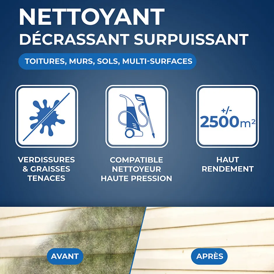 Starwax Nettoyant décrassant toitures, murs et sols gros nettoyage 5L
