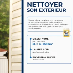 Starwax Nettoyant décrassant toitures, murs et sols gros nettoyage 5L