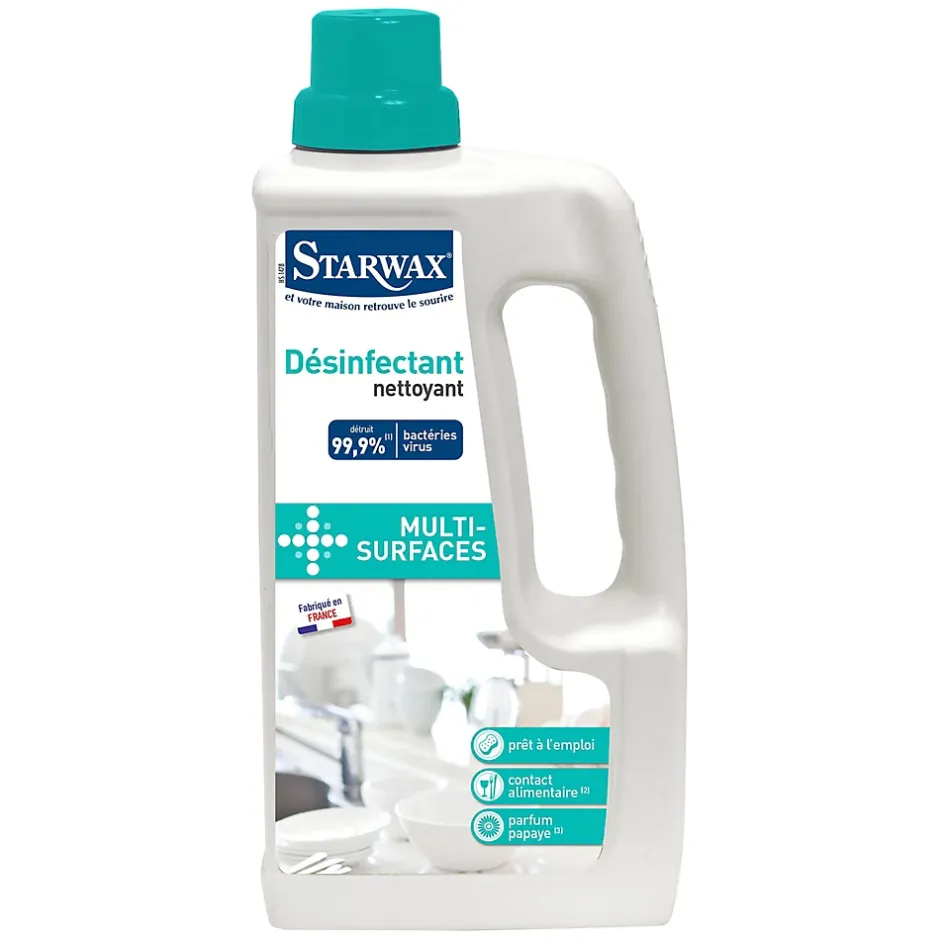 Starwax Nettoyant désinfectant multi-surfaces papaye 1L Clearance