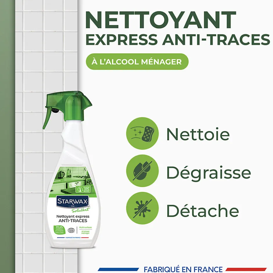 Starwax Nettoyant multi-usages à l'alcool ménager SoluVert 500ml