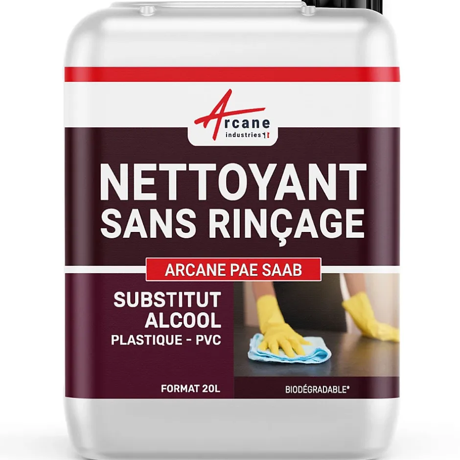 Arcane Industries Nettoyant plastique sans alcool : PVC, PC, téléphone etc... - 5 L -