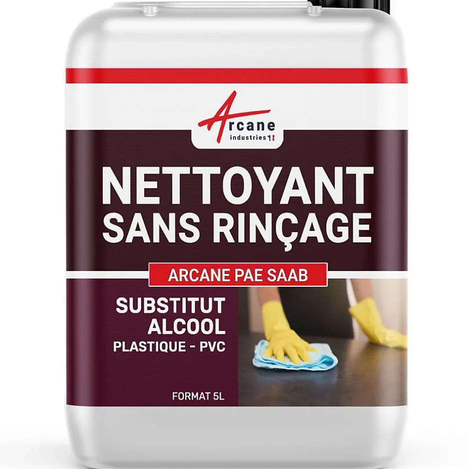 Arcane Industries Nettoyant plastique sans alcool : PVC, PC, téléphone etc... - 5 L -