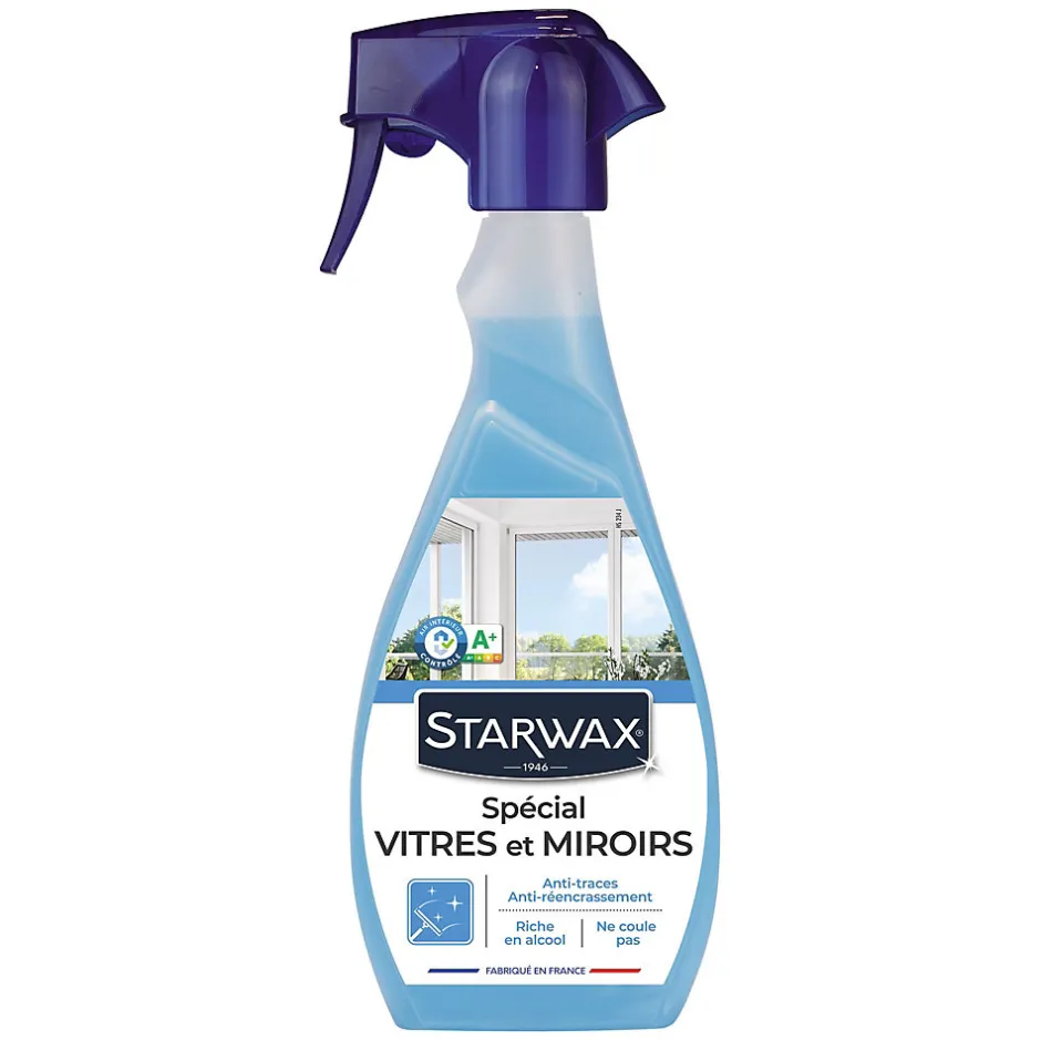 Starwax Nettoyant pulvérisateur spécial vitres et miroirs à l'alcool 0,5L
