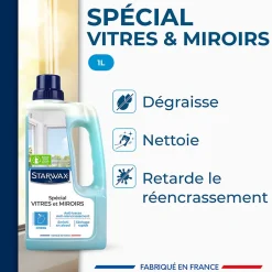 Starwax Nettoyant spécial vitres anti-traces à l'alcool 1L
