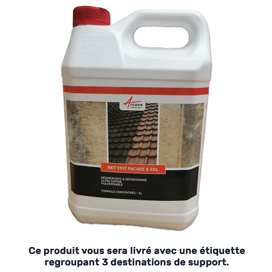 Arcane Industries Nettoyant terrasse professionnel rapide pavé autobloquant pierre béton - 200 L - Clearance
