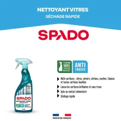 Spado Nettoyant vitres pulvérisateur - séchage rapide 750ml