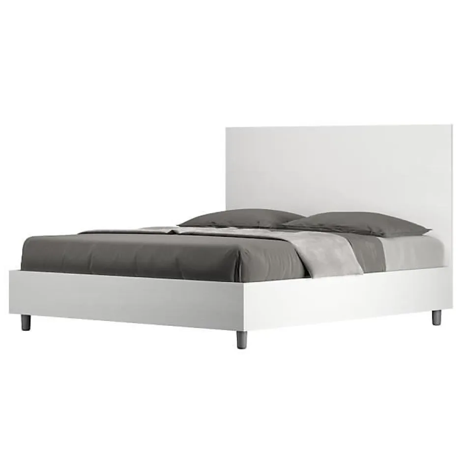 Ityhome Nouveau Lit Egos avec sommier 160x190 frêne blanc Discount