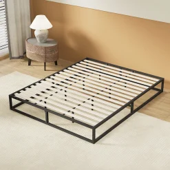 November Sleep Lit 120 x 190 cm - Cadre en acier - Lattes en bois