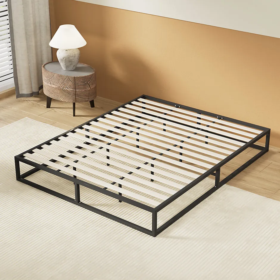 November Sleep Lit 90 x 190 cm - Cadre en acier - Lattes en bois