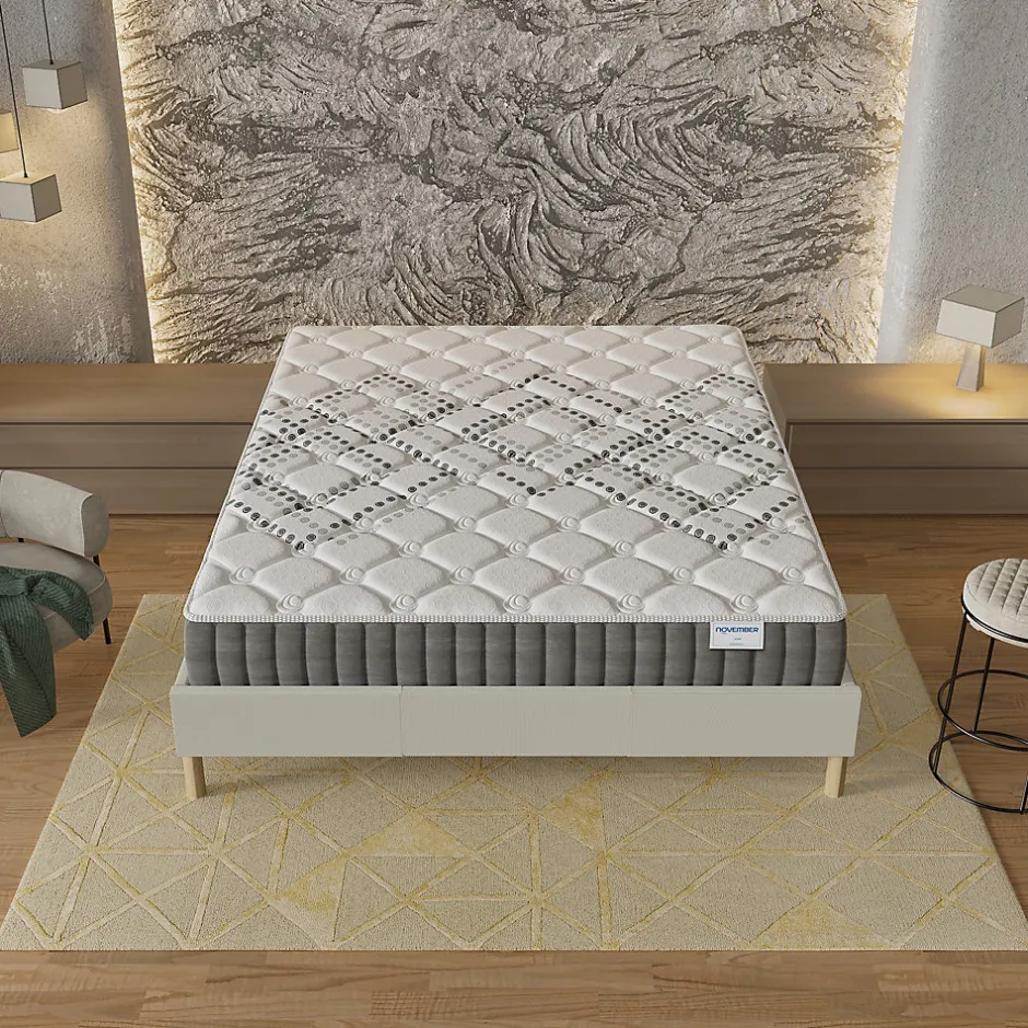 November Sleep Matelas Ressorts Ensachés 120x190 cm ELIHA Epaisseur 20 cm Discount
