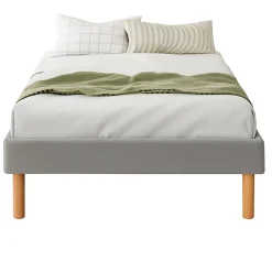 Nuits D'Or Gregory - Solide et Confortable Sommier Tapissier Gris + Pieds en 20 cm pour Matelas en 70x190-13 Lattes - Montage Rapi Sale