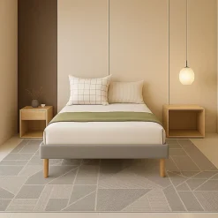 Nuits D'Or Gregory - Solide et Confortable Sommier Tapissier Gris + Pieds en 20 cm pour Matelas en 70x190-13 Lattes - Montage Rapi Sale