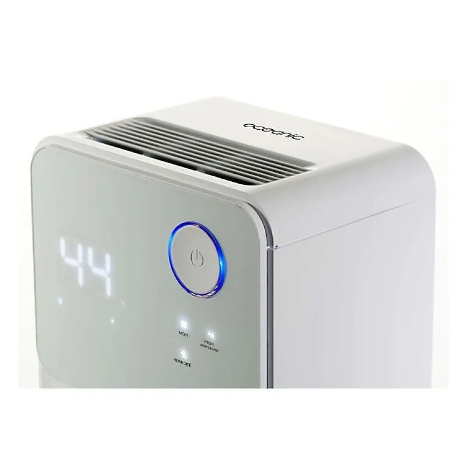 Oceanic Deshumidificateur dair electrique - Extraction 12 litres/jour - Sechage du linge - Drainage continu - Affichage LED