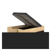 Parisot ODYSSEE Lit adulte - 140x200 cm - Avec coffre relevable - Décor chene et noir - L 166,2 x 66,5 x 205,8 cm Sale