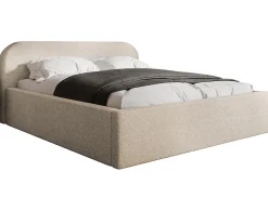 Best Mobilier Orane - lit coffre - 180x200 cm - en tissu bouclette -