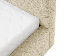 Best Mobilier Orane - lit coffre - 180x200 cm - en tissu bouclette -