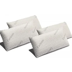 Eccox Oreiller - - Carbone - 60x40cm - Mi-ferme - Housse amovible - Effet anti-stress Best