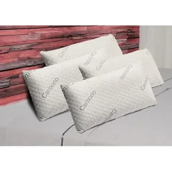 Eccox Oreiller - - Carbone - 70 x 40 cm - Fermeté Moyenne - Housse Amovible