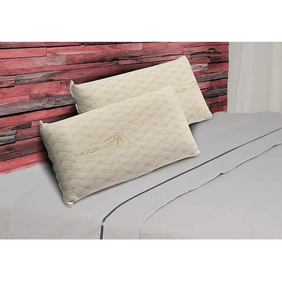 Eccox Oreiller - - Natur Care - 90 x 40 cm - Mousse à mémoire - Housse amovible - Beige Hot