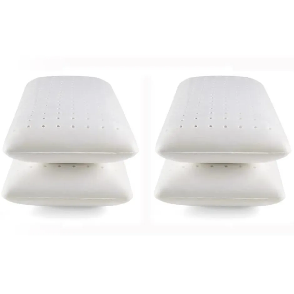 Eccox Oreiller - - Pack de 4 - 90x40 cm - Mousse à mémoire - Fermeté moyenne - Anti-acariens