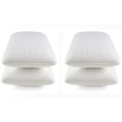 Eccox Oreiller - - Pack de 4 - 80x40 cm - Fermeté Moyenne - Mousse à Mémoire de Forme