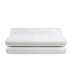 Eccox Oreiller Cervical - - Pack de 2 - Mousse à Mémoire - 40x70 cm - Ergonomique - Blanc