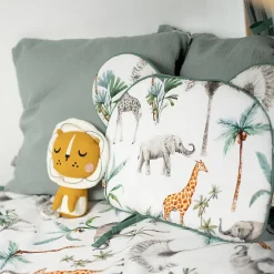 Sevira Kids Oreiller coussin plat réversible Safari