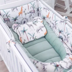 Sevira Kids Oreiller coussin plat réversible Safari