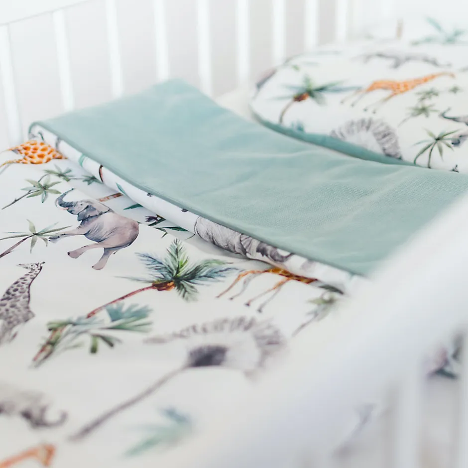 Sevira Kids Oreiller coussin plat réversible Safari