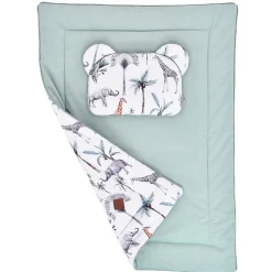 Sevira Kids Oreiller coussin plat réversible Safari