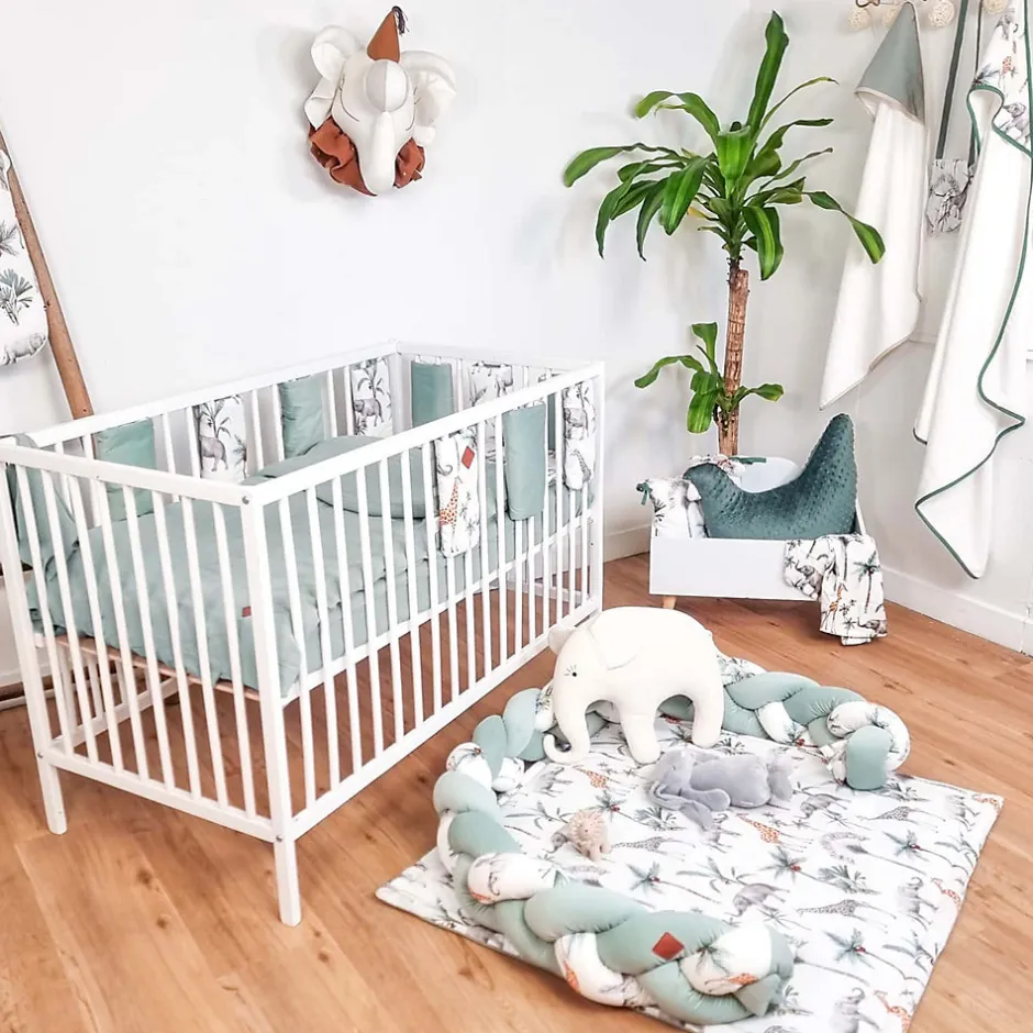 Sevira Kids Oreiller coussin plat réversible Safari