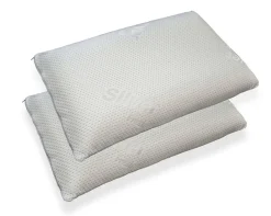 Talamo Italia Oreiller Daccardo, coussin "barre de savon" déhoussable en mousse à mémoire de forme 71x41h11 cm, lot de 4