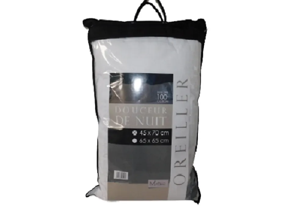 Mortreux Oreiller Douceur De Nuit Coton Percale - 45 x 70 - 3097