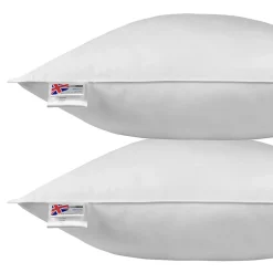 Homescapes Oreiller en microfibre 80 x 80 cm - lot de 2 -