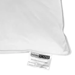 Homescapes Oreiller en microfibre et plumes de canard à double niveau de garnissage, 50 x 75 cm -
