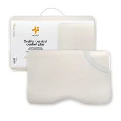 Inphysio Oreiller ergonomique cervical en mousse à mémoire - taie d'oreiller en coton - 54x33x12 - CONFORT PLUS