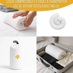 Inphysio Oreiller ergonomique en forme de nuage - mousse à mémoire de forme - 57x35x12 - Sale