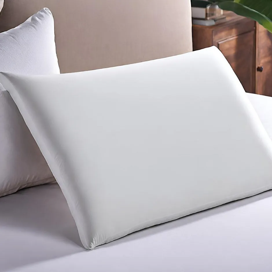 Inphysio Oreiller extra plat pour personnes qui dorment sur le ventre s et taie en satin extra 50x30x5,5