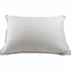 Lestra Oreiller Fjord Microduv ferme satin carreaux blanc 50x70