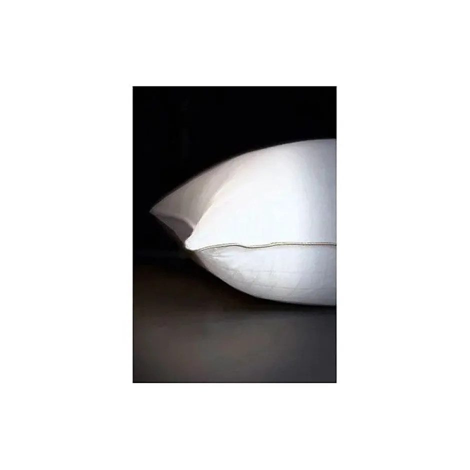 Lestra Oreiller "Microduv Fjord" Mi-ferme satinée à carreaux - Oreiller 65 x 65 cm