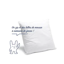 Bleu Calin Oreiller Mémoire de Forme mixte 65x65cm Barrettes de mousse